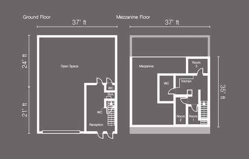 Live work style warehouse unit available to rent- 3800 sq ft in total - 2500 ground floor area, plus 1300 sq ft mezzanine floor with 3 rooms, WC and bath in N15