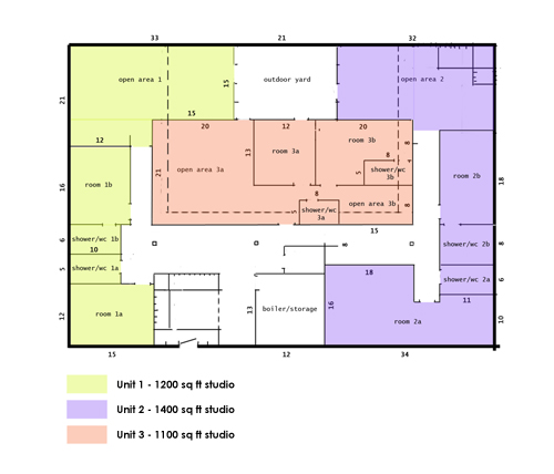 Live work style basement with natural light available to rent in SW9 Brixton